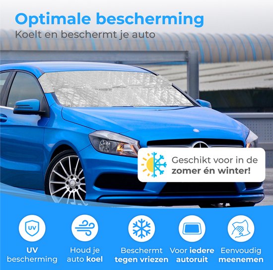 Nuvance - Frostschutzdecke Auto - Sonnenschutz Auto Windschutzscheibe - 100 x 145cm - Eisdecke Auto - Windschutzscheibe Abdeckungen - Autozubehör
