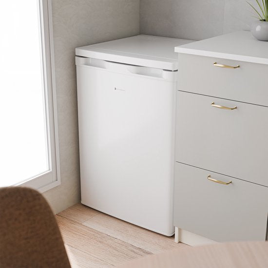 KitchenBrothers Kühlschrank - 127L - Eisfach - Tischmodell - Freistehend - Weiß