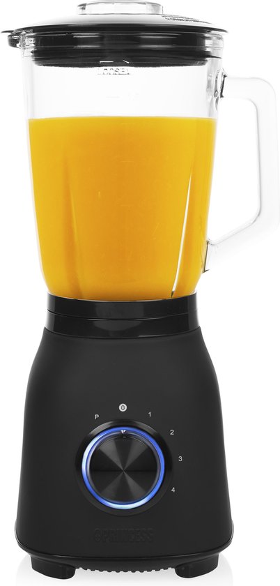 Princess 212092 Black Steel Blender 1000 - vier Geschwindigkeitsstufen - 1,5 L