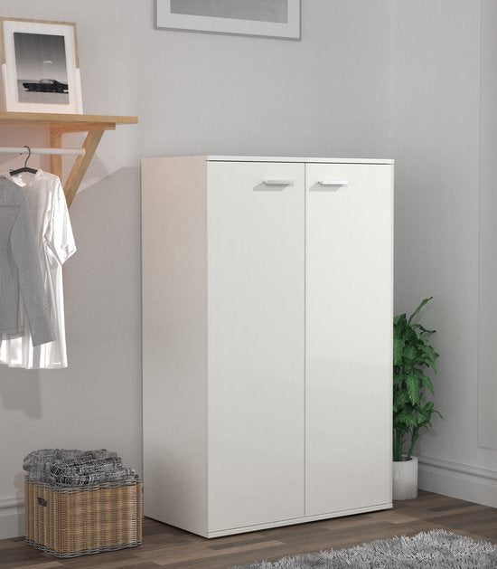 TheBestOf Furniture Kleiderschrank Kinderzimmer - Praktischer Aufbewahrungsschrank - 120 cm hoch - 4 Ablagefächer