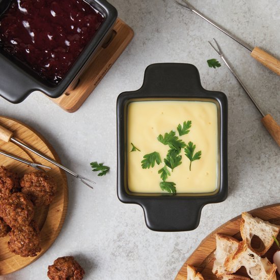 Boska Tapas Fondue-Set Nero - Fondue-Set - für 175 Gramm Käse - 300 ml