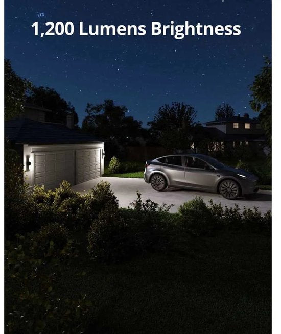 eufy Security S100 Wandleuchte mit Kamera - Wandleuchte Cam - 2K-Auflösung - 1.200 Lumen Beleuchtung - Farb-Nachtsicht - AI Smart Detection - IP65 wasserdicht - Keine monatliche Gebühr - Verkabelt
