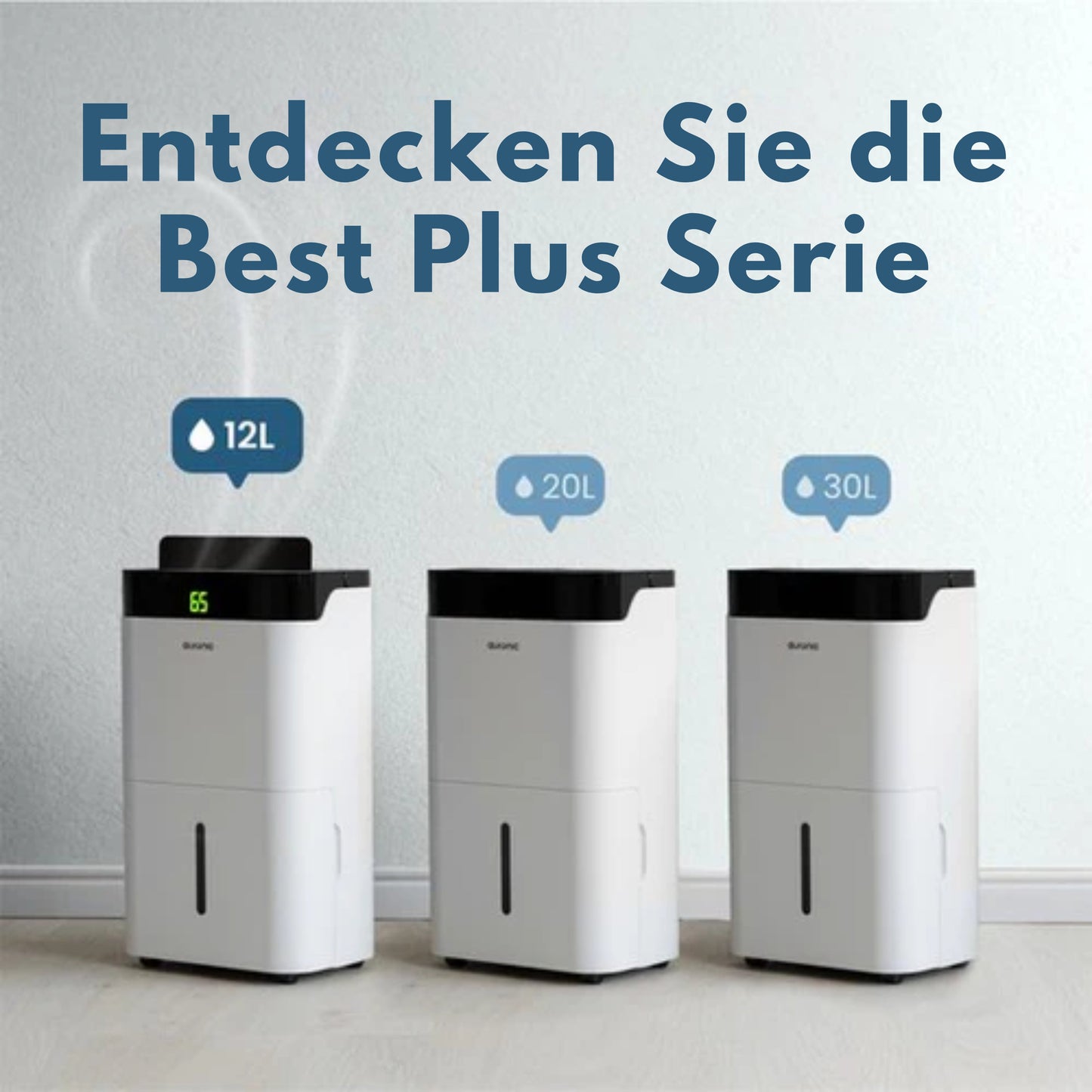 Auronic Luftentfeuchter und Luftreiniger - Better Plus Serie - Entfeuchtet 12L pro Tag - 5L Wassertank - Schlafzimmer, Badezimmer, Wohnzimmer und Büro - Weiß