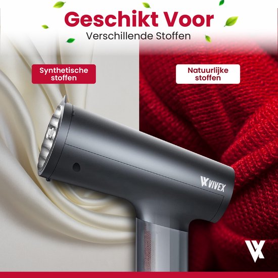 Vivex® Wäschedampfer - Handdampfer für Kleidung - Dampfer - kostenloser Aufsatz + Extra-Behälter