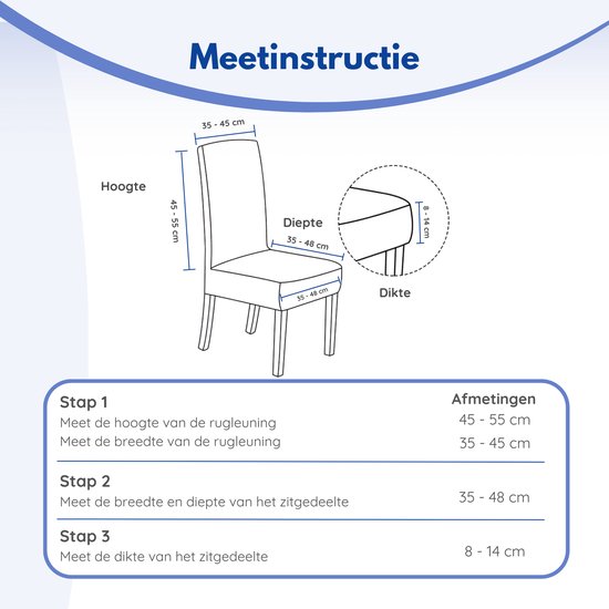 Hilvard Stuhlhusse - Esszimmer Stuhlhusse - Samt - Stretch - Elfenbein