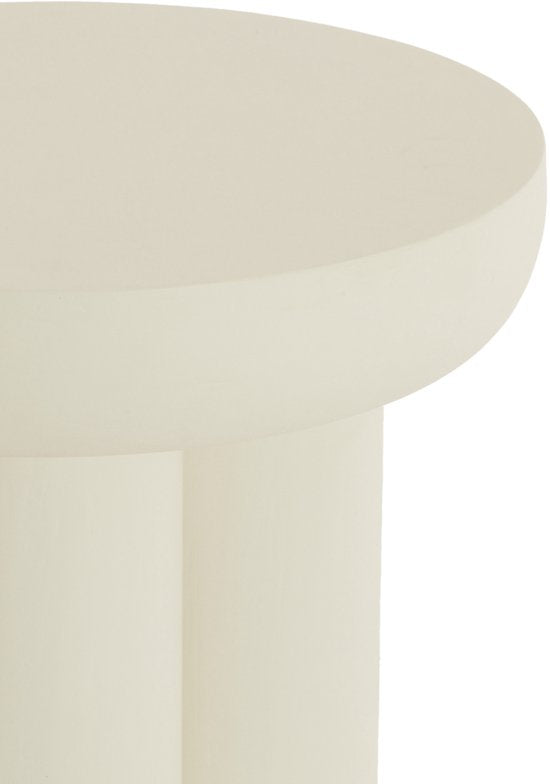 Light & Living Beistelltisch ALI Holz grau braun travertin sand - Ø45x50 cm