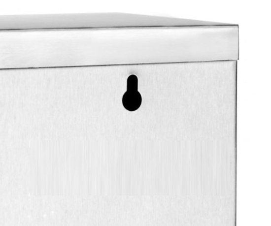 Monzana - Medizinschrank mit Schloss - Silber - Edelstahl - 48,5cm x 25cm x 12cm