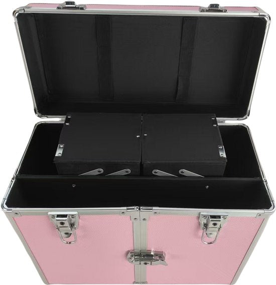 VDD - Friseurkoffer - Friseurwagen - Friseurkoffer - Friseurwagen - Schminkkofferwagen - Mobil - Tragbar - Rosa