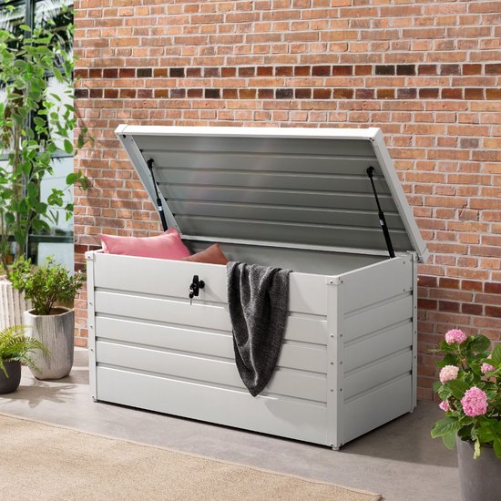 Metall-Lagerbox / Kissenbox Limani - 380 Liter - Weiß