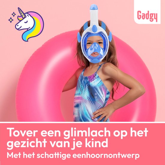 Gadgy Schnorchelmaske für Kinder - Schnorchelset Einhorn - Vollgesichtstauchmaske Kind - Taucherbrille mit Schnorchel - Schnorcheln und Tauchen im Jahr 2024
