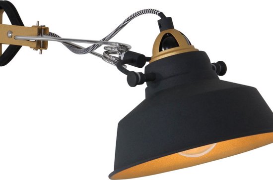 Wandleuchte Nove 1320ZW - Schwarz, dreh- und schwenkbar, Kunststoff/Metall - Mexlite