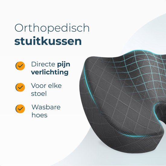 Sitzkissen Orthopädische - Relief unteren Rücken, Steißbein & Hüften - Ergonomische Bounce Kissen - Memory Foam Wedge Kissen - Für Stuhl & Bürostuhl - Alyze