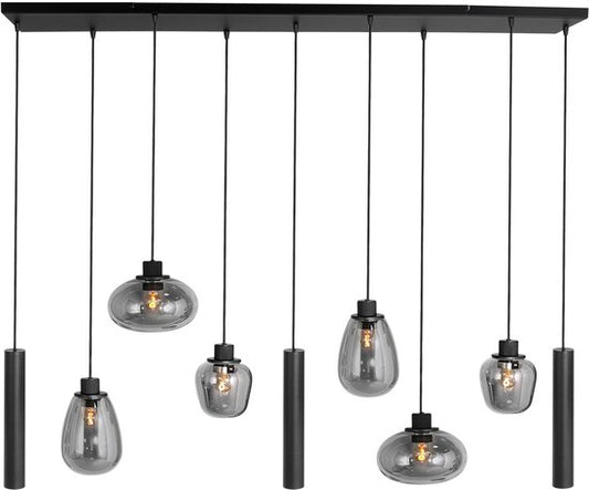 Steinhauer - Pendelleuchte - Reflexion - schwarz - Glas Metall - Designleuchte - E27_GU10 - 3796ZW