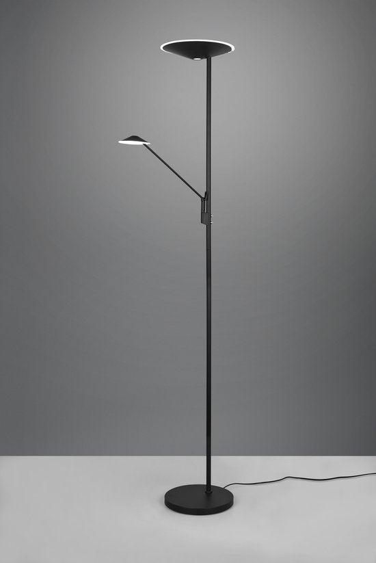 Trio leuchten Brantford - LED Stehleuchte - 36.5W - Farbe einstellbar - Dimmbar - Rund - Schwarz - Aluminium