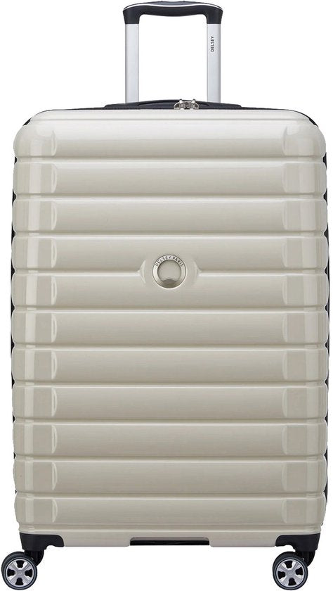 DELSEY PARIS Shadow 5.0 4-Rollen Trolley Koffer - 75 cm - 106L - Hartschalenkoffer - TSA-Schloss - Creme