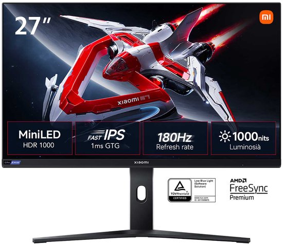 Xiaomi G Pro 27i - QHD Gaming Monitor - IPS - 180 Hz - Silber