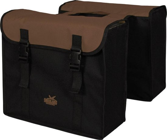 Greenlands – Doppelte Fahrradtasche – 34 Liter – Schwarz/Braun
