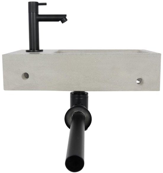 DIFFERNZ JUKON SPRUDELBRUNNEN-SET 38,5 × 18,5 × 9 cm BETON HELLGRAU