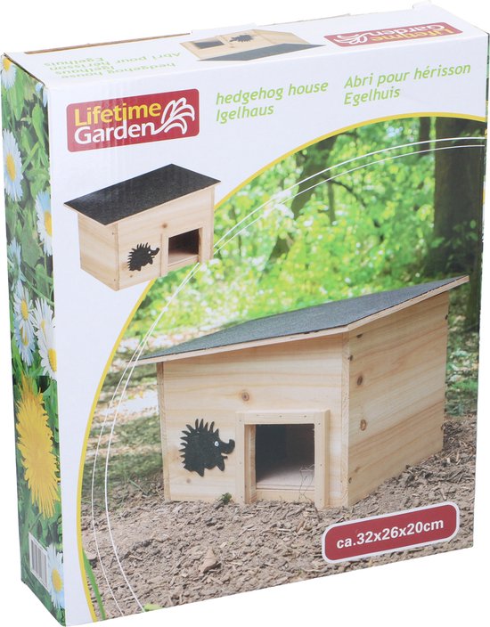 Lifetime Garden Igelhaus Holz - FSC 100% - Igelhaus - Meerschweinchenhaus - Holz