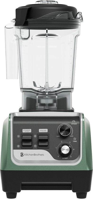 KitchenBrothers Power Blender - 1600W - 2L - Smoothie Maker - Eiszerkleinerer - Pastellgrün