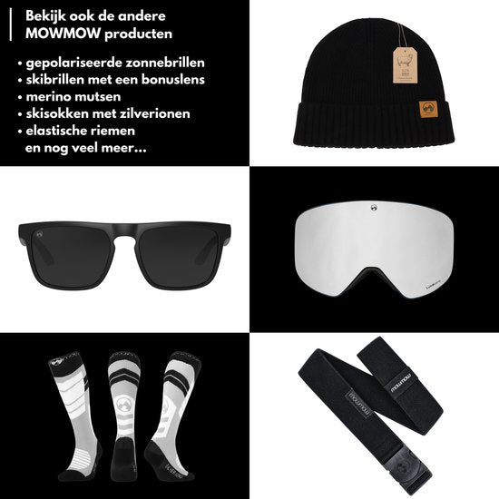 MowMow GRAVITY Skibrille + Zusatzscheibe - Magnetisch - Bio-Frame - R-Strap - UV400 - Unisex