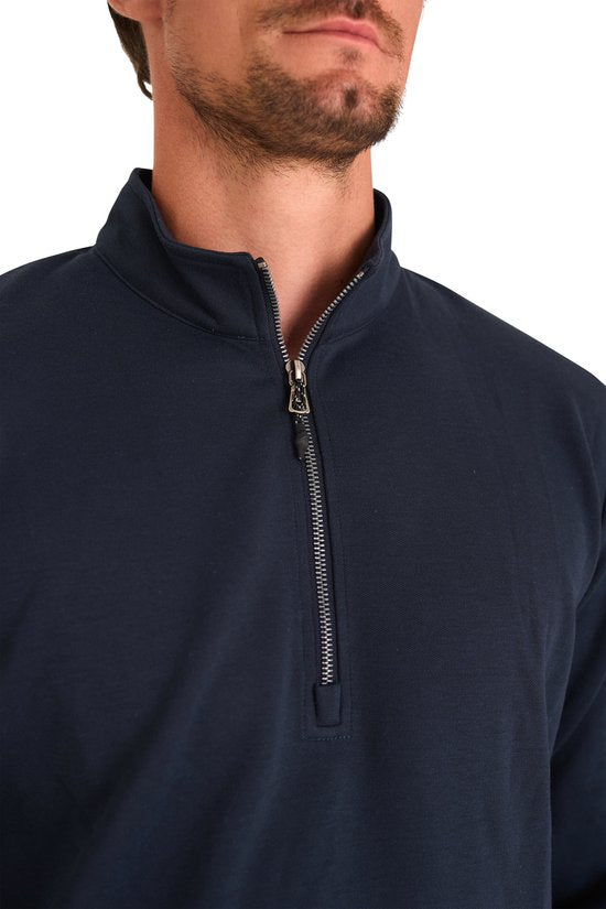Mario Russo Pique Langarmshirt - Pullover Männer - Pullover Männer - Rollkragenpullover Männer - L - Navy
