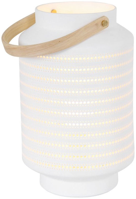 Anne Lighting Tischlampe Porcelain – weiß – Porzellan – 14 cm – E14-Fassung – 3058W