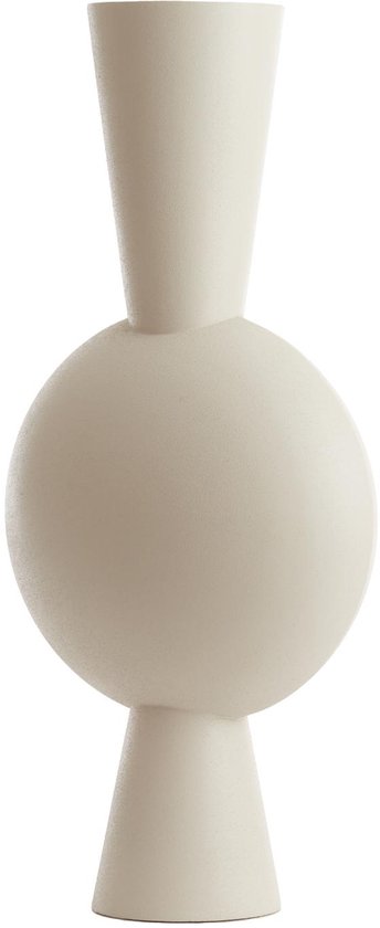 Light & Living Vase Kavandu – Weiß – 37,5 x 22 x 81 cm – Metall – Modern – Blumenvase – Wohnaccessoire – Dekorative Vase für das Wohn- oder Schlafzimmer