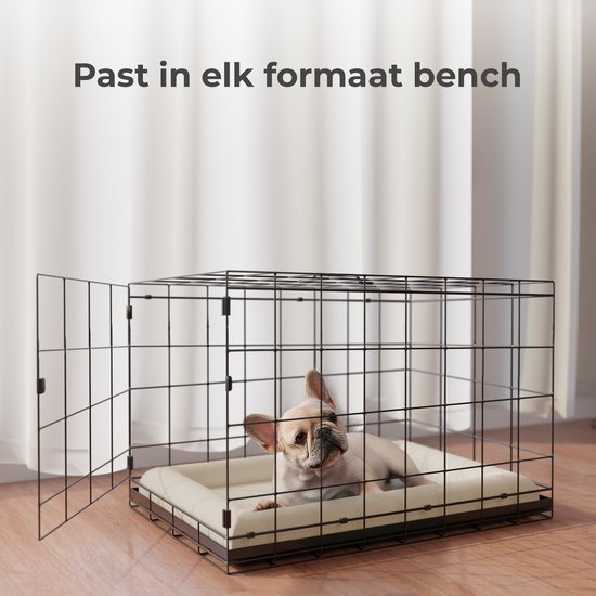 CozySense® Orthopädischer Hundekorb - 60 x 40 cm - Größe S - Bouclé-Stoff - Wasserdichtes Hundebett mit waschbarem Bezug - Als Sitzkissen geeignet - Weiß