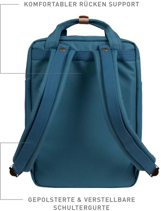 Doughnut Laptop-Rucksack / Rucksack / Schultasche - 14 Zoll - Macaroon Reborn - Denim