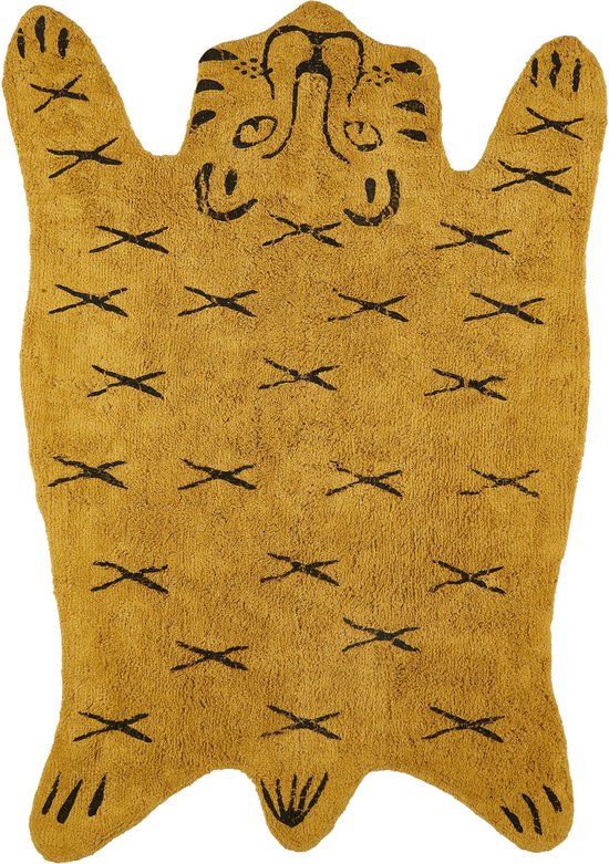 In The Mood Collection Kinderteppich Tiger – Baumwolle – 180 x 120 cm – Gelb