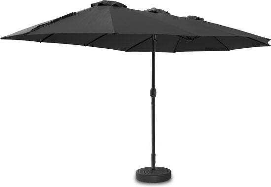Feel Furniture - Toscano - Großer Sonnenschirm - Twin - 4,5 Meter - Schwarz