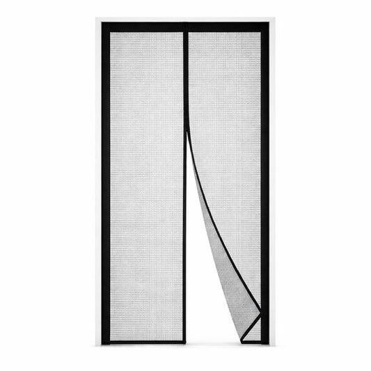Ceruzo Türvorhang 100xH260 cm - Magnetisch - Fliegenvorhang - Schwarz - Klettverschluss - Extra hoch