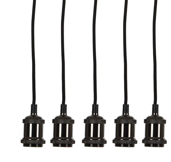 Mica Decorations - Fuga Pendelleuchte - 5er Set - L150 x Ø15 cm - Schwarz
