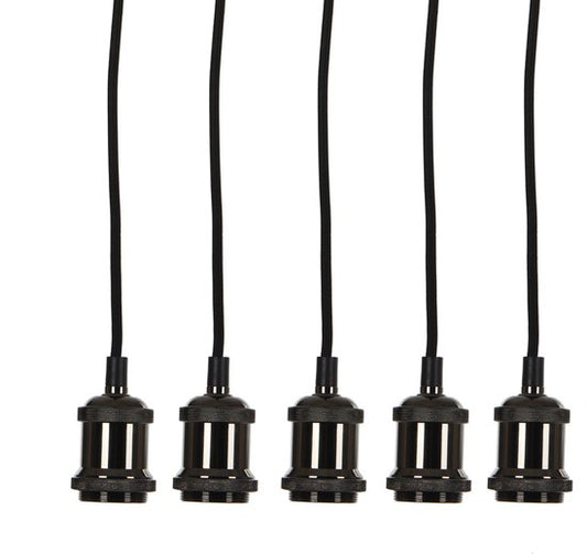 Mica Decorations - Fuga Pendelleuchte - 5er Set - L150 x Ø15 cm - Schwarz