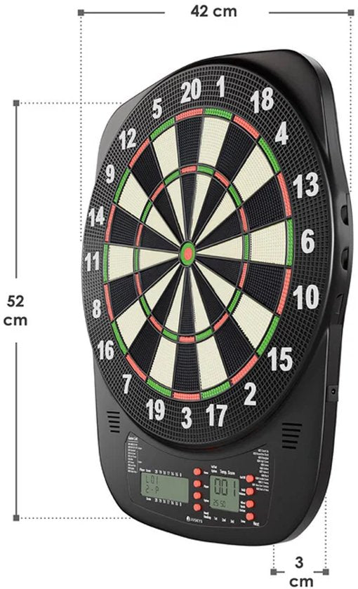 Elektronische Dartscheibe - Inkl. LCD-Bildschirm - USB-C-Anschluss - 18 Darts