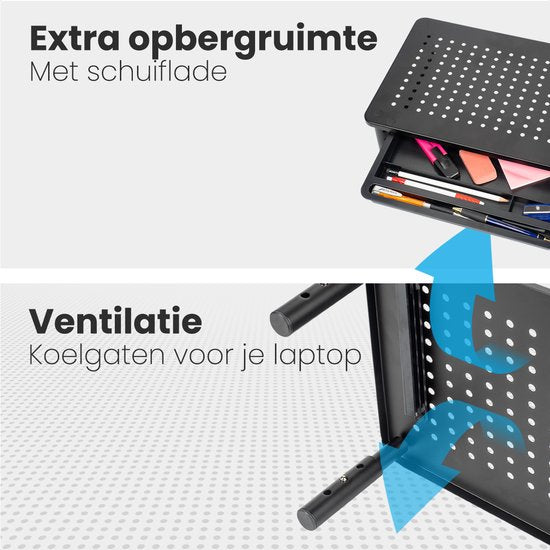Auronic Monitorständer - Monitoraufsteller - Bildschirmaufsteller - 2 Stück - verstellbar - 37 x 23,5 x 10 cm - Metall - Schwarz