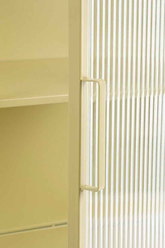 Mica Decorations Clifton Aufbewahrungsschrank mit Türen - L38 x B35 x H90 cm - Metall - Beige