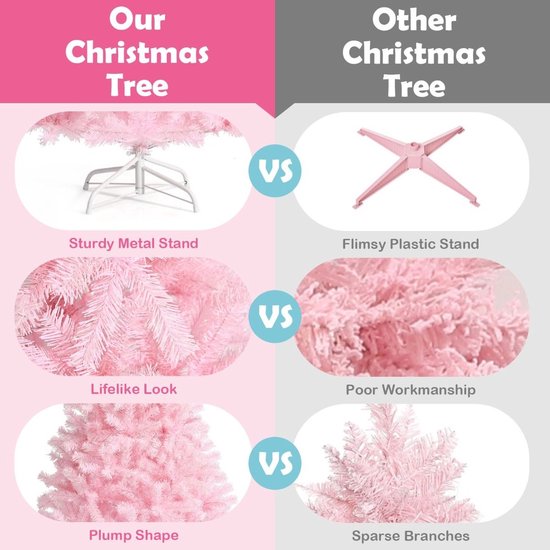 Coast 150 cm Rosa Weihnachtsbaum mit buntem Glitter