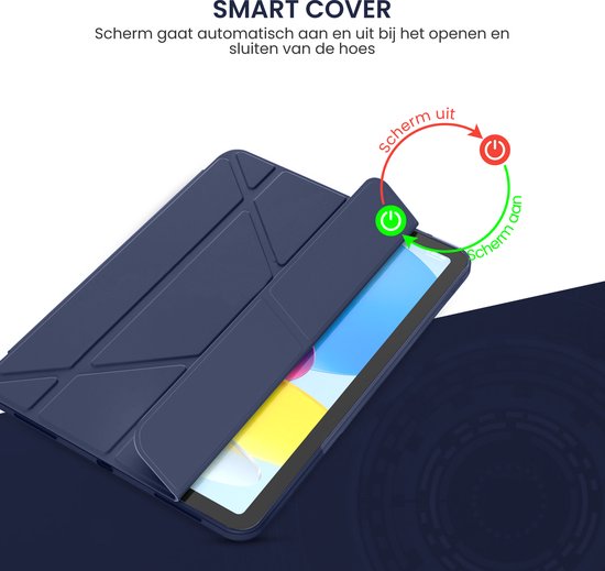 Tablet-Hülle geeignet für iPad Pro 11 Zoll Gehäuse (2024) - M4 - Smart Cover - Blau