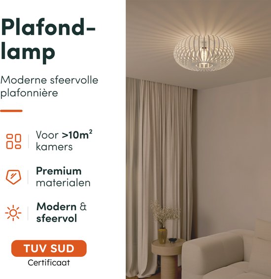 Nolt Deckenleuchte Beige - Deckenleuchte E27 Lampe - Industrial - Taupe - ⌀ 40cm