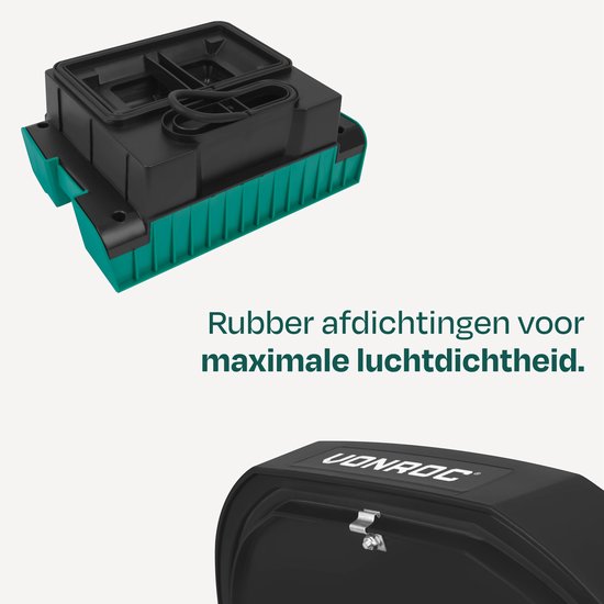 VONROC Nass-/Trockensauger - Klasse M - 1600W - 22kPa - Automatische Filterreinigung (Klopffunktion) - HEPA H14 - 40L Tank - Antistatikschlauch Ø35 mm