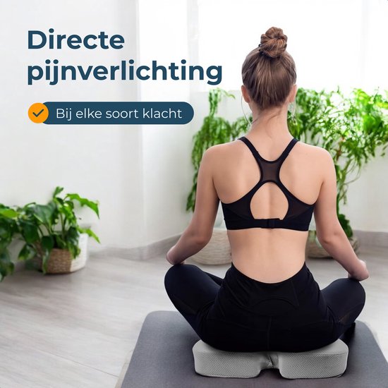 Sitzkissen Orthopädische - Relief unteren Rücken, Steißbein & Hüften - Ergonomische Bounce Kissen - Memory Foam Wedge Kissen - Für Stuhl & Bürostuhl - Alyze