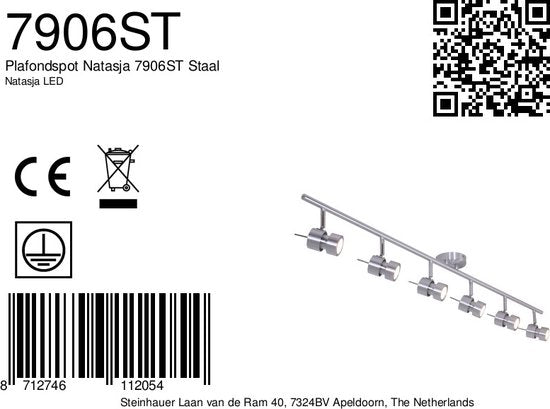 Deckenleuchte Steinhauer Natacha LED - Stahl