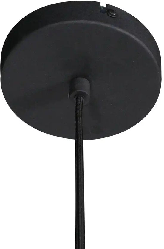 Anne Lighting – Hängeleuchte – Sable – schwarz – Leinen und Metall – Ø 55 cm – E27 – 4192ZW