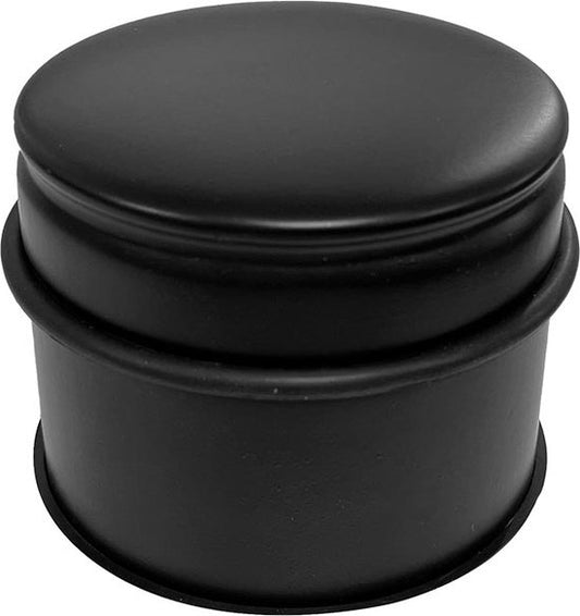 Perel Edelstahl-Türstopper, ohne Bohren, mit rutschfestem Gummifuß, 75 mm hoch und 90 mm Durchmesser, für einen dezenten, aber effektiven Halt, ideal für jeden Innenraum, schwarz, 1 kg