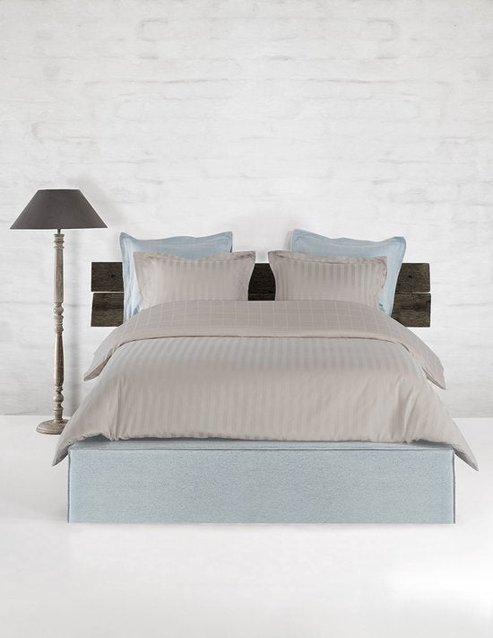De Witte Lietaer Bettbezug aus Baumwollsatin Zygo – Hotelgröße – 260 x 240 cm – Taupe