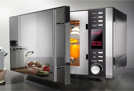 Privileg Mikrowellenherd - Grill und Heißluft - 900 W - 3-in-1-Gerät - Silber