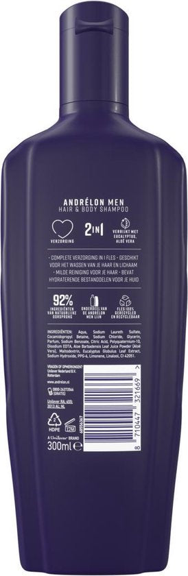Andrélon Men Hair & Body Shampoo – 300 ml