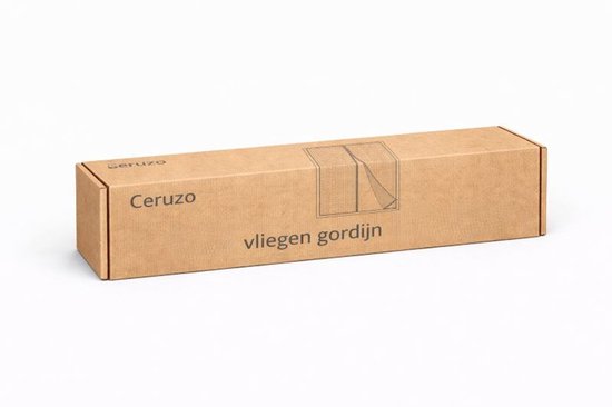Ceruzo Türvorhang 100xH260 cm - Magnetisch - Fliegenvorhang - Schwarz - Klettverschluss - Extra hoch